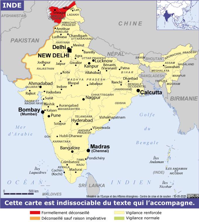 Consulter les conseils aux voyageurs de France Diplomatie