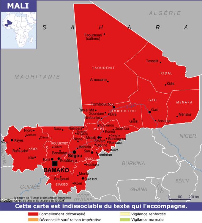 Consulter les conseils aux voyageurs de France Diplomatie